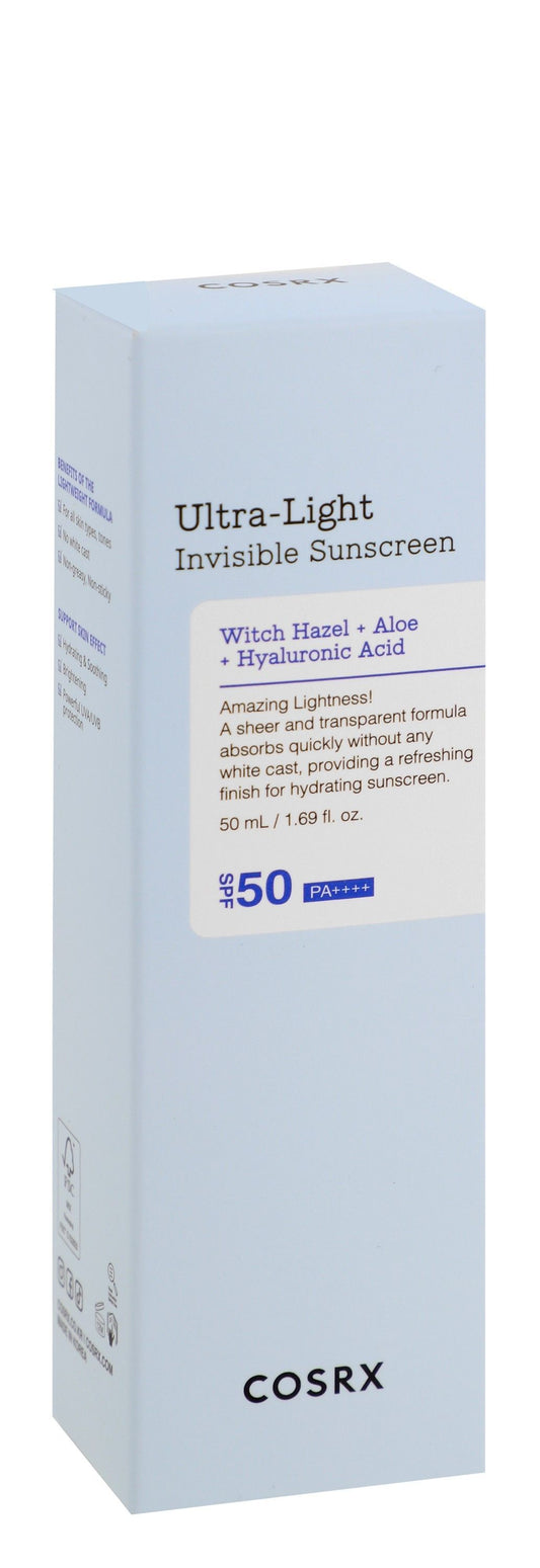 Cosrx Ultra Light Invisible Hydrating Face & Body Sunscreen with Witch Hazel, Aloe & Hyaluronic Acid 50ml