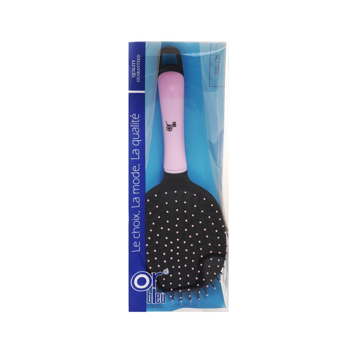 Or Bleu Pink & Black Hairbrush, 1 Piece