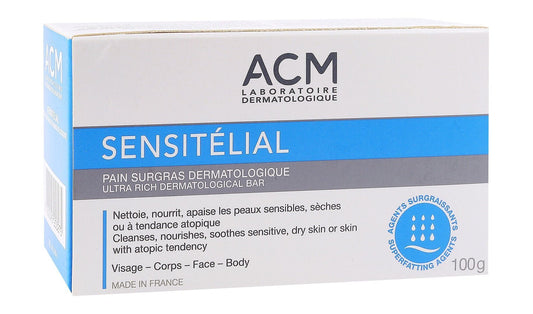 ACM Sensitelial Ultra Rich Dermatological Nourishing & Soothing Bar for Dry & Sensitive Skin, 100g