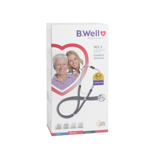 B.Well Plus 5in1 Gray Multifunctional Sprague Rappaport Stethoscope WS-3