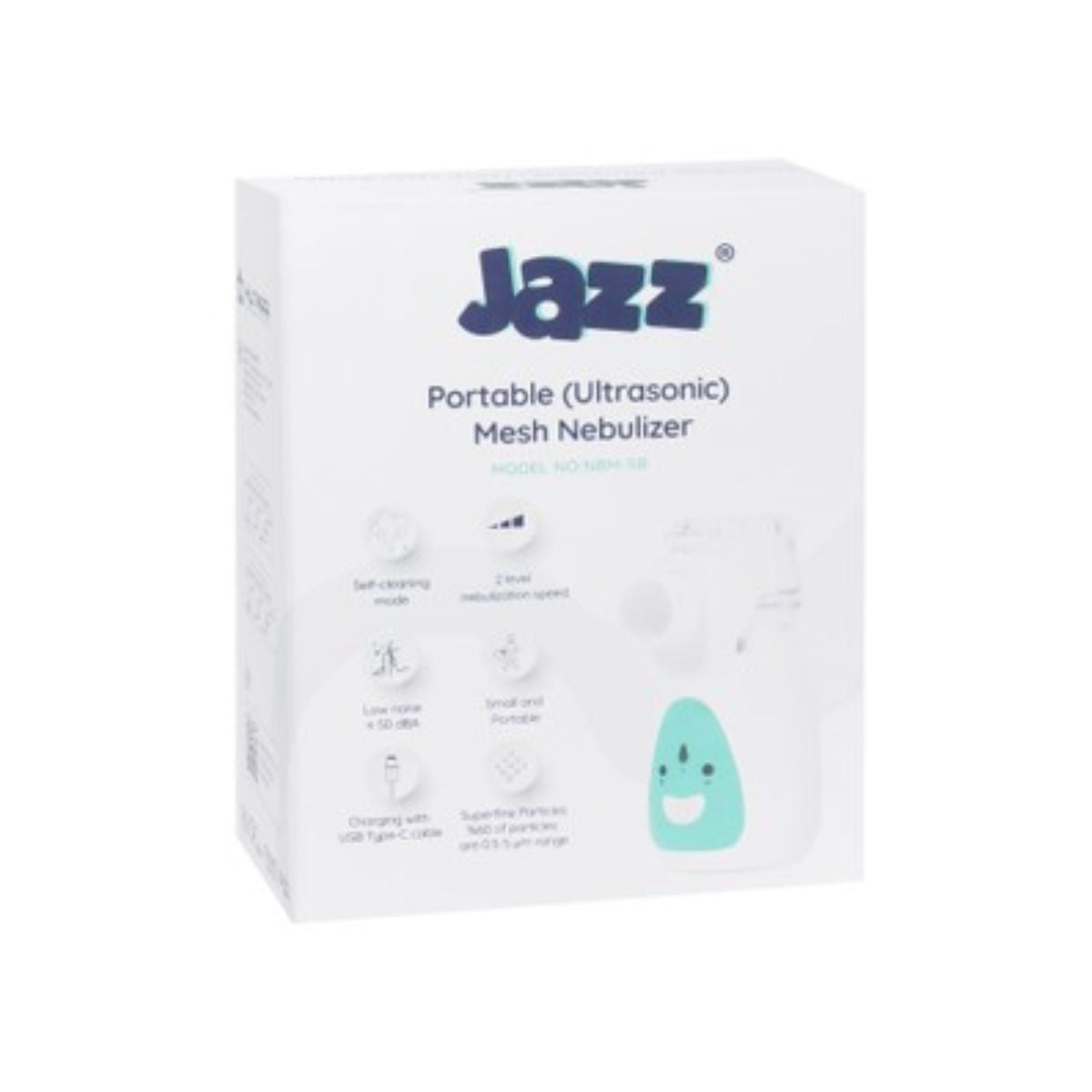 Jazz Ultrasonic Portable Mesh Nebulizer - White, NBM-5B